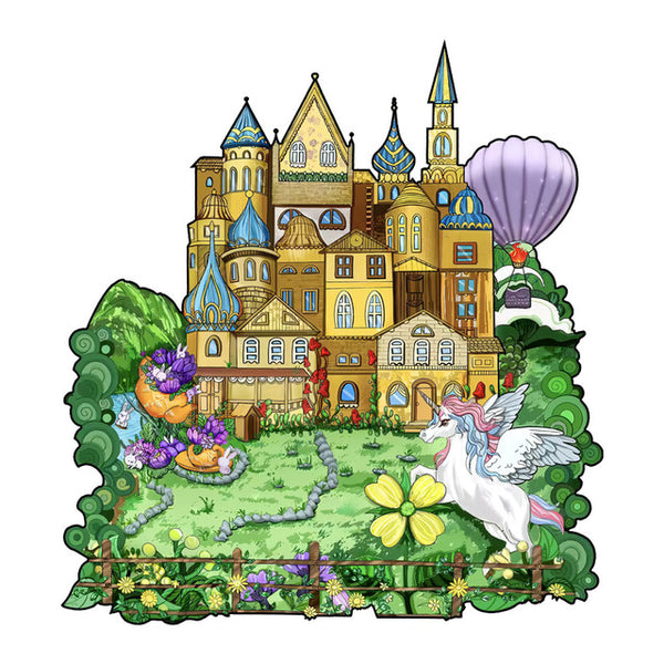Wooden Puzzle - Yellow Castle