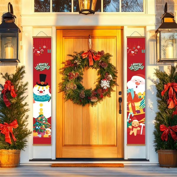 Paint by Numbers Front Door Hanging Banners - Christmas Wishes
