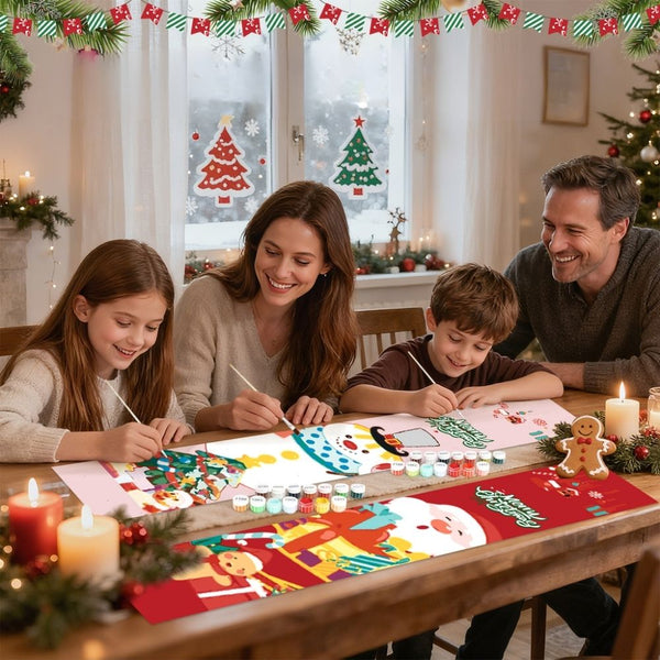 Paint by Numbers Front Door Hanging Banners - Christmas Wishes