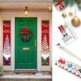 Paint by Numbers Front Door Hanging Banners - Christmas Gnomes Figured'Art