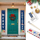 Paint by Numbers Front Door Hanging Banners - Santa Greetings Figured'Art
