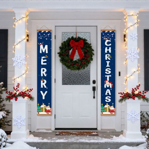 Paint by Numbers Front Door Hanging Banners - Santa Greetings