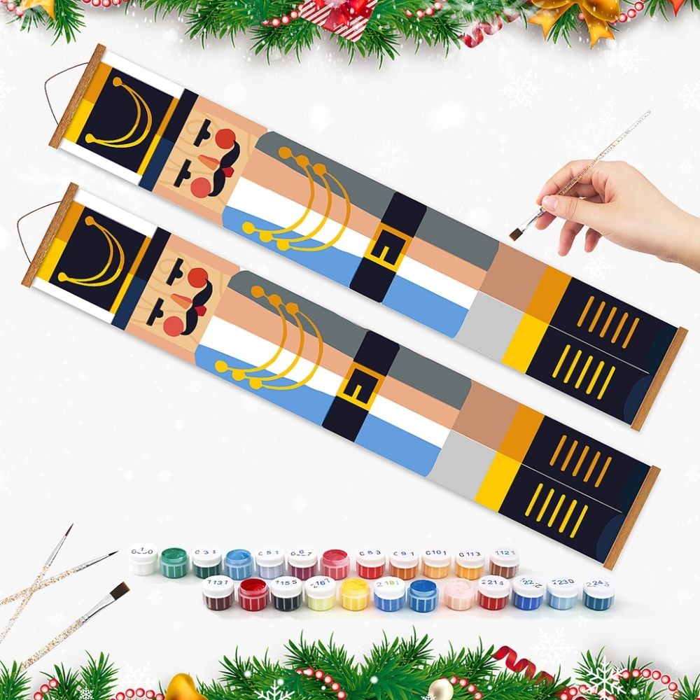 Paint by Numbers Front Door Hanging Banners - Royal Nutcracker