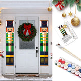 Paint by Numbers Front Door Hanging Banners - Festive Nutcracker Figured'Art