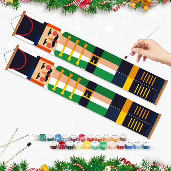 Paint by Numbers Front Door Hanging Banners - Festive Nutcracker