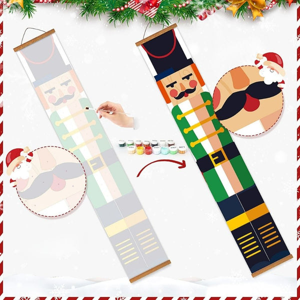 Paint by Numbers Front Door Hanging Banners - Festive Nutcracker