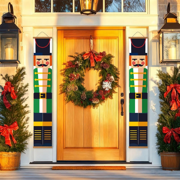 Paint by Numbers Front Door Hanging Banners - Festive Nutcracker