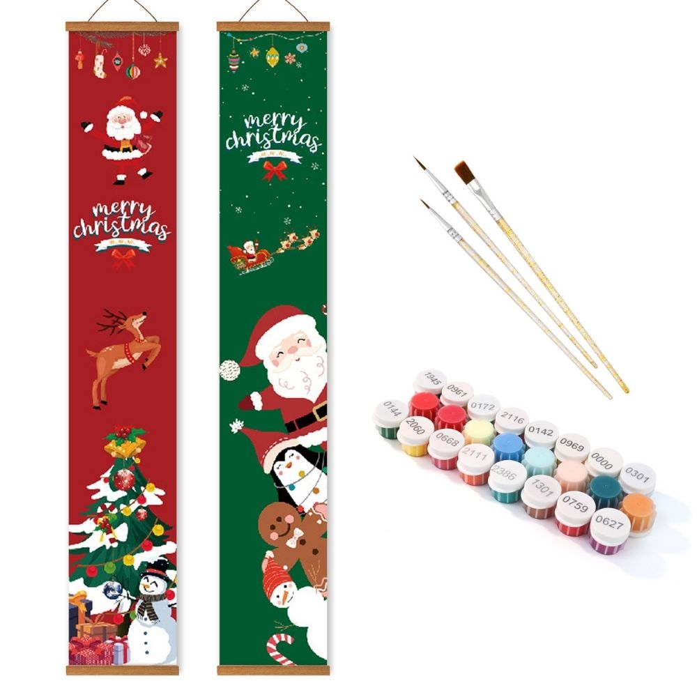 Paint by Numbers Front Door Hanging Banners - Christmas Spirit