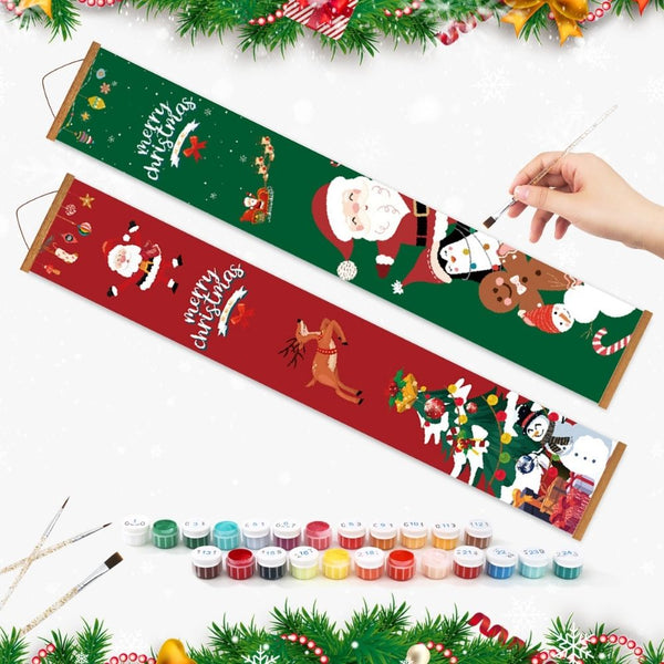 Paint by Numbers Front Door Hanging Banners - Christmas Spirit