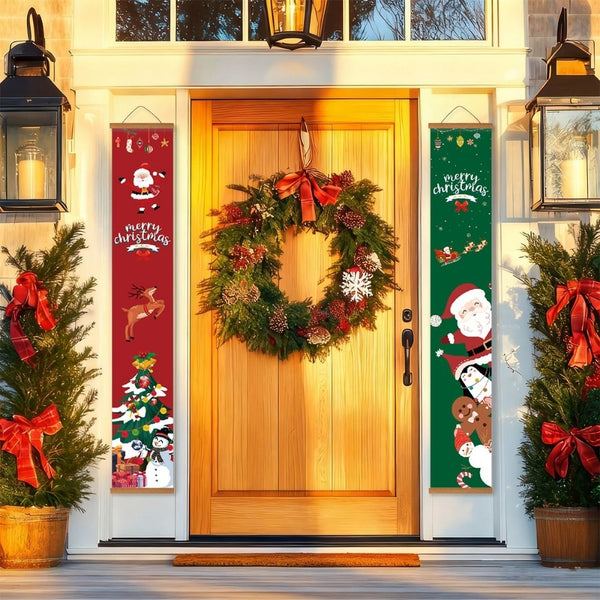 Paint by Numbers Front Door Hanging Banners - Christmas Spirit