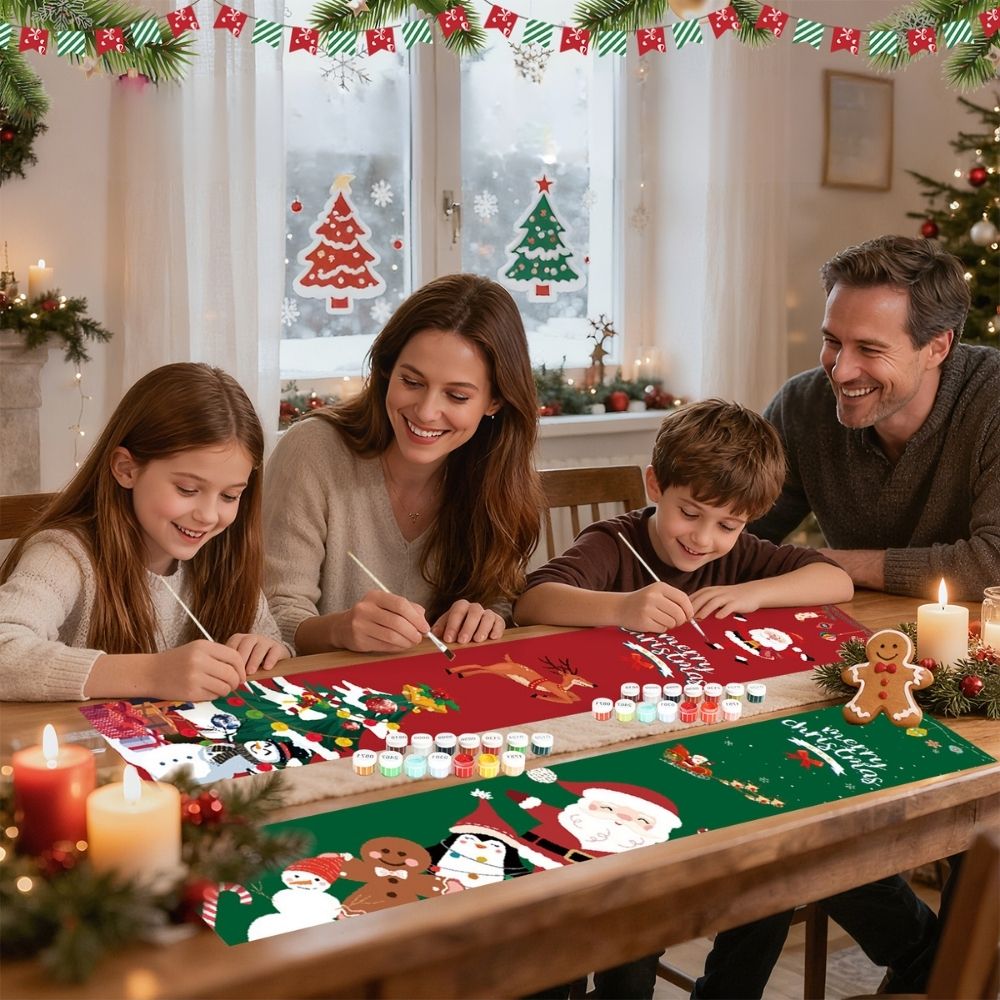 Paint by Numbers Front Door Hanging Banners - Christmas Spirit