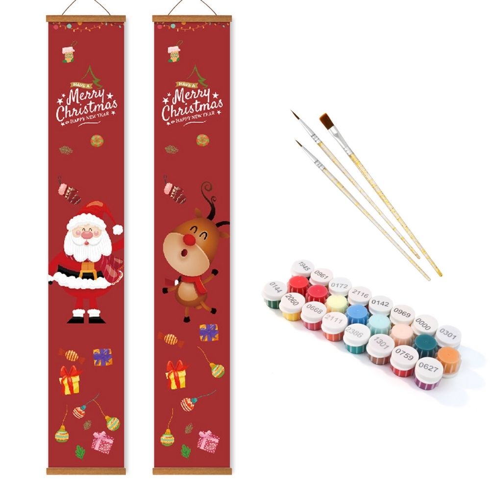Paint by Numbers Front Door Hanging Banner - Festive Greetings