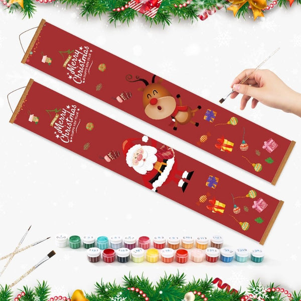 Paint by Numbers Front Door Hanging Banner - Festive Greetings