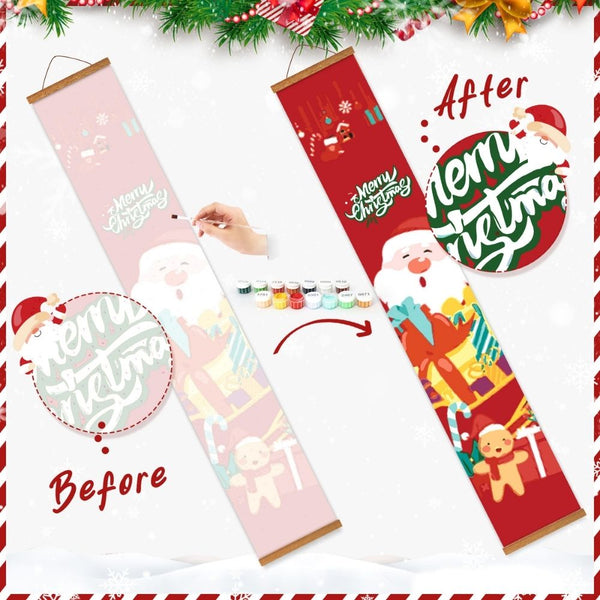 Paint by Numbers Front Door Hanging Banner - Festive Greetings