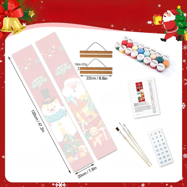 Paint by Numbers Front Door Hanging Banner - Joyful Season