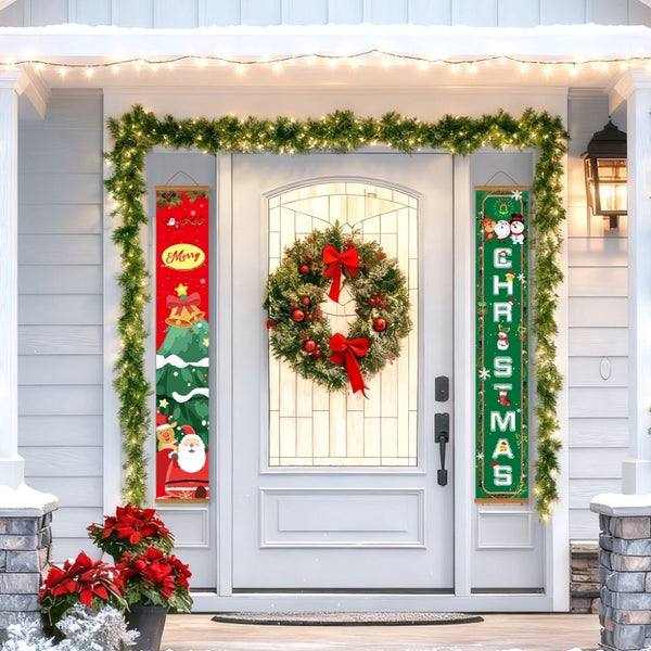 Paint by Numbers Front Door Hanging Banner - Joyful Season