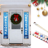 Paint by Numbers Front Door Hanging Banners - Frosty Welcome Figured'Art