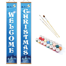 Load image into Gallery viewer, Paint by Numbers Front Door Hanging Banners - Frosty Welcome