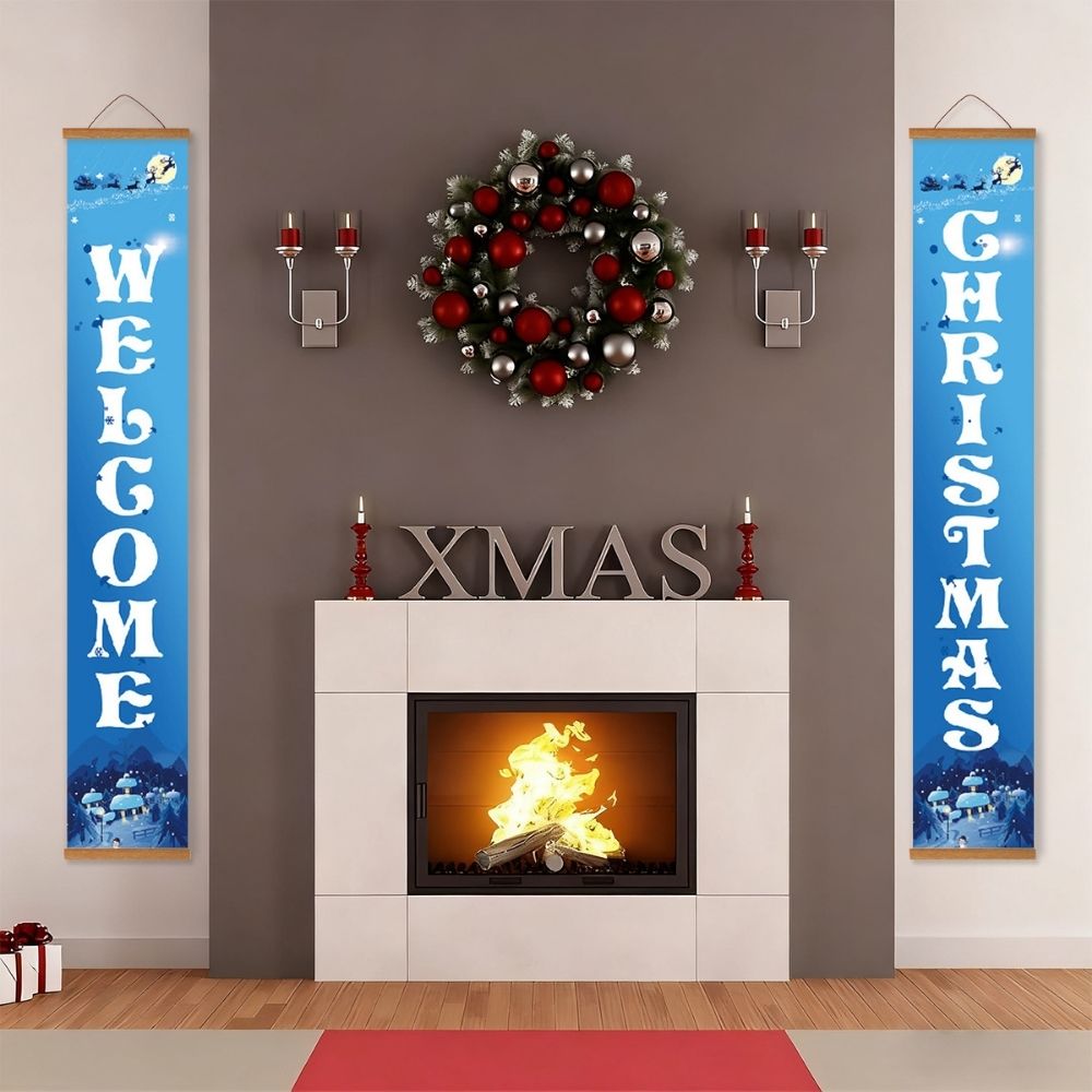 Paint by Numbers Front Door Hanging Banners - Frosty Welcome