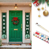 Paint by Numbers Front Door Hanging Banners - Merry & Bright Figured'Art