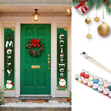 Paint by Numbers Front Door Hanging Banner - Holiday Cheer Figured'Art