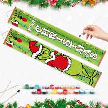 Load image into Gallery viewer, Paint by Numbers Front Door Hanging Banners - Holiday Thief