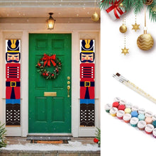 Load image into Gallery viewer, Paint by Numbers Front Door Hanging Banners - Nutcracker Guard Figured'Art