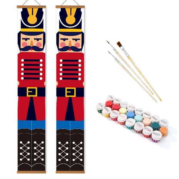 Paint by Numbers Front Door Hanging Banners - Nutcracker Guard