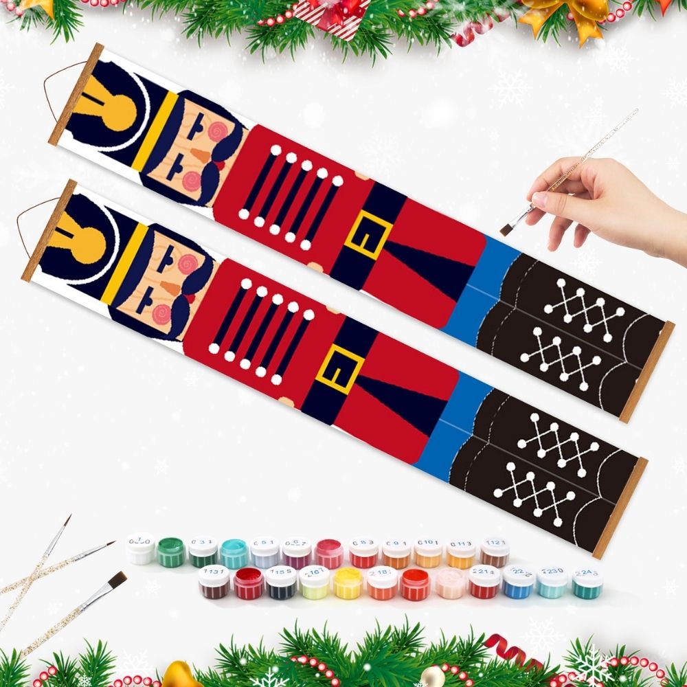 Paint by Numbers Front Door Hanging Banners - Nutcracker Guard