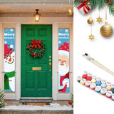 Paint by Numbers Front Door Hanging Banners - Happy Snowman Figured'Art