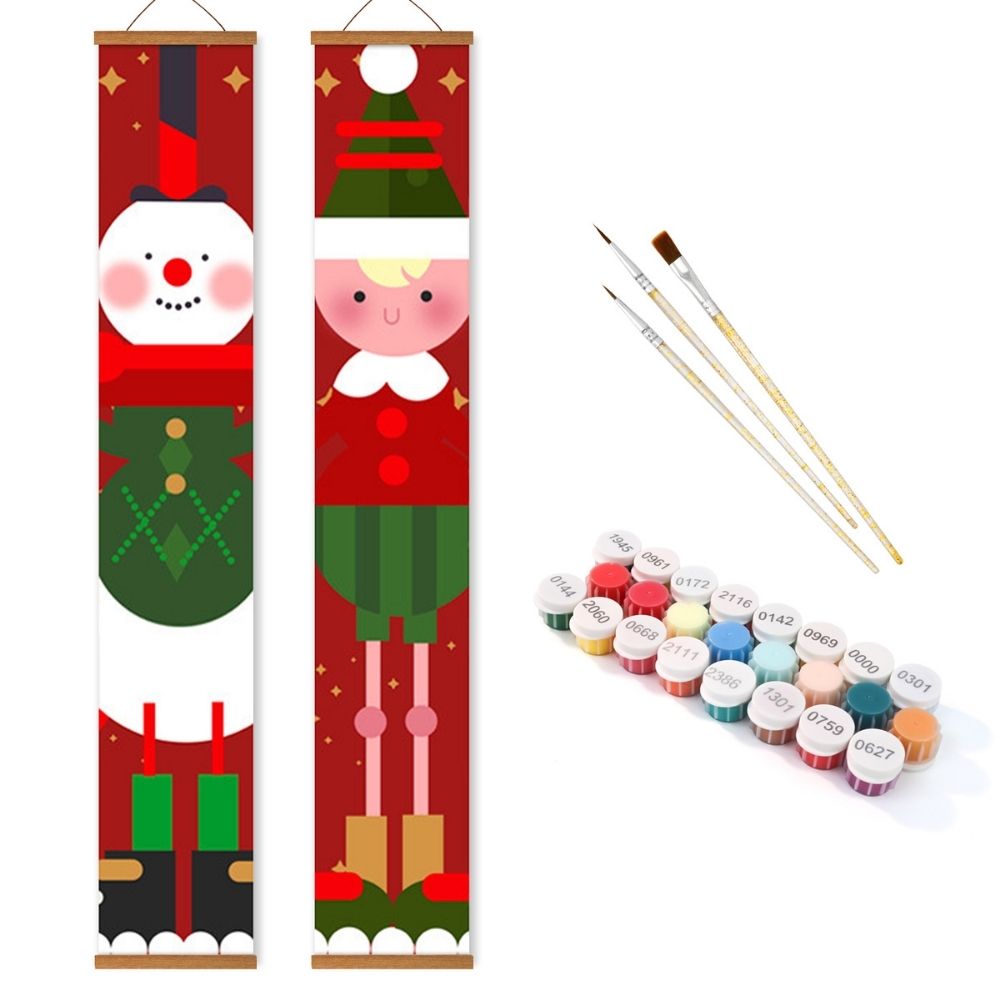 Paint by Numbers Front Door Hanging Banners - Elf Squad