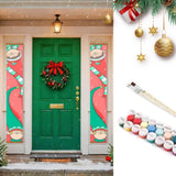 Paint by Numbers Front Door Hanging Banners - Little Christmas Gnomes Figured'Art