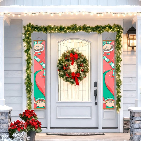 Paint by Numbers Front Door Hanging Banners - Little Christmas Gnomes