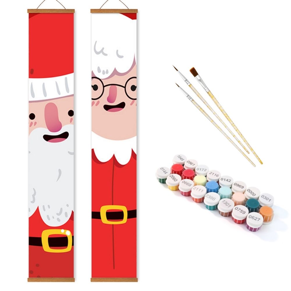 Paint by Numbers Front Door Hanging Banners - Winter Smiles