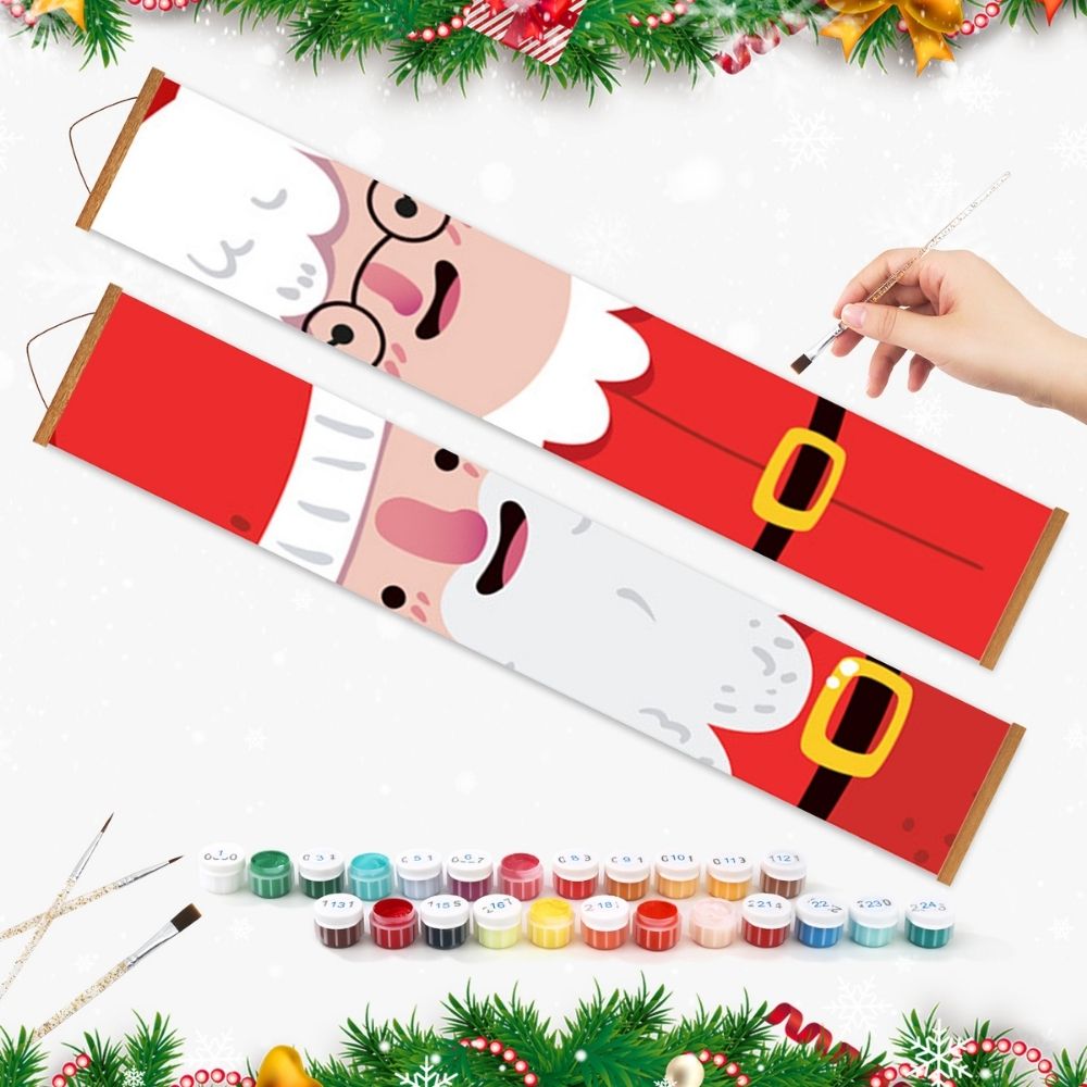 Paint by Numbers Front Door Hanging Banners - Winter Smiles