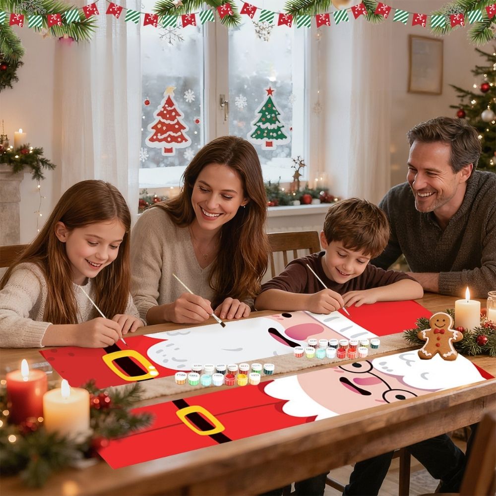 Paint by Numbers Front Door Hanging Banners - Winter Smiles