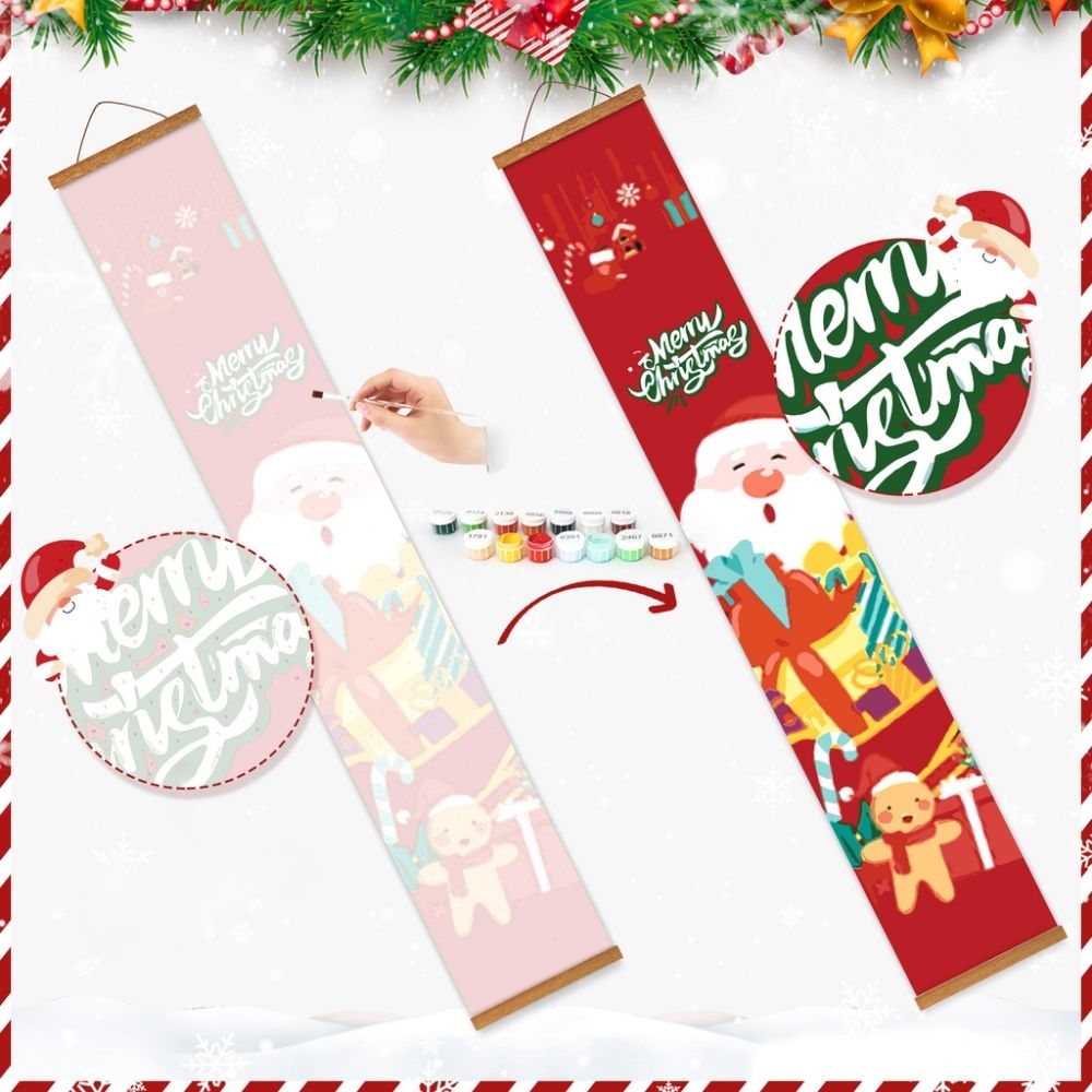 Paint by Numbers Front Door Hanging Banners - Jolly Frosty