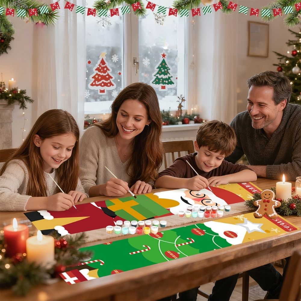 Paint by Numbers Front Door Hanging Banners - Christmas Tree Magic