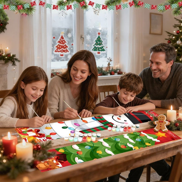 Paint by Numbers Front Door Hanging Banners - Sparkling Tree