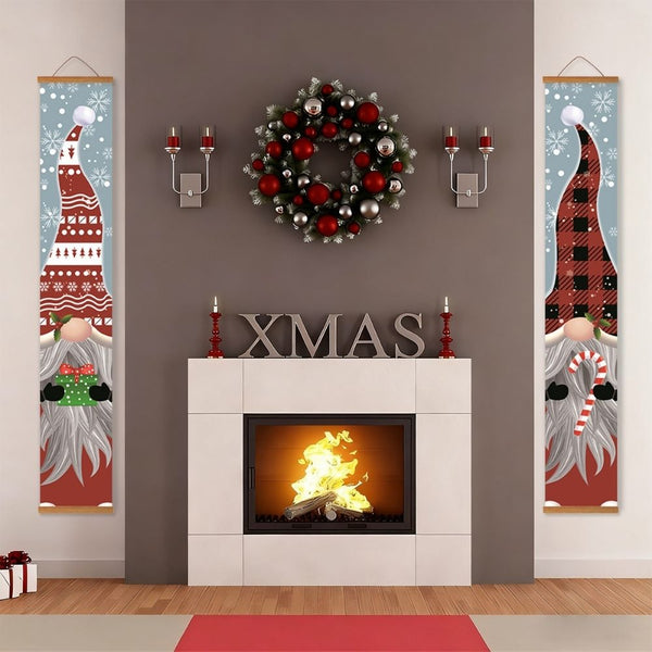 Paint by Numbers Front Door Hanging Banners - Cozy Gnomes