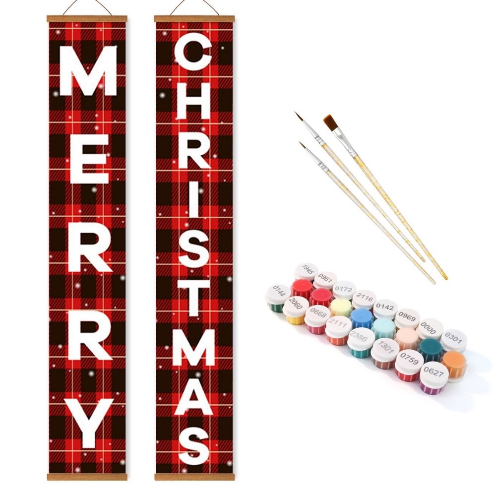 Paint by Numbers Front Door Hanging Banners - Warm Wishes