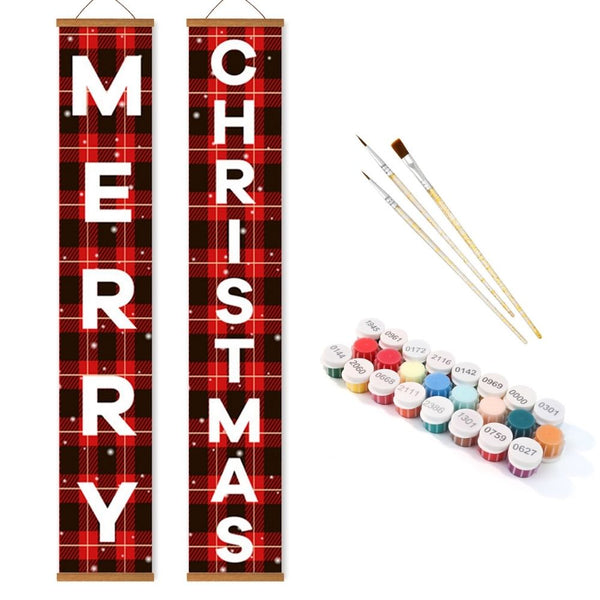 Paint by Numbers Front Door Hanging Banners - Warm Wishes