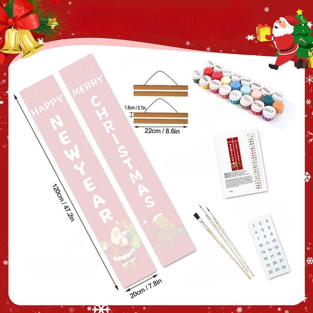 Paint by Numbers Front Door Hanging Banners - Warm Wishes