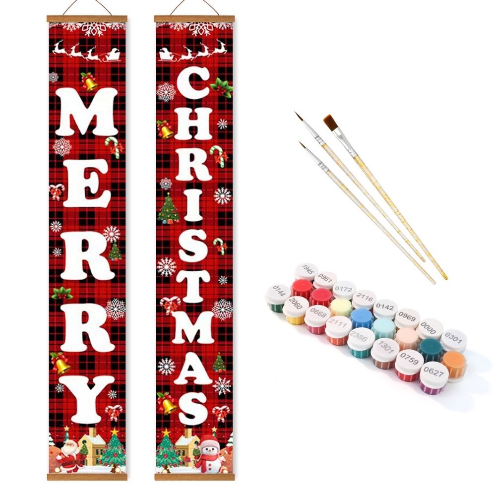 Paint by Numbers Front Door Hanging Banners - Cozy Home