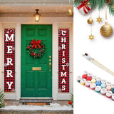 Paint by Numbers Front Door Hanging Banners - Sweet Christmas Figured'Art