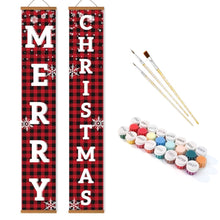 Load image into Gallery viewer, Paint by Numbers Front Door Hanging Banners - Sweet Christmas