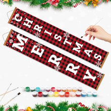 Load image into Gallery viewer, Paint by Numbers Front Door Hanging Banners - Sweet Christmas