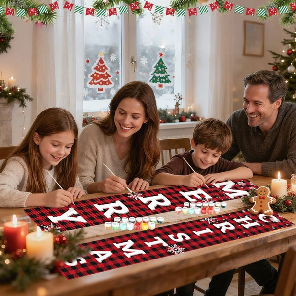 Paint by Numbers Front Door Hanging Banners - Sweet Christmas