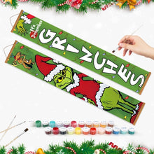 Load image into Gallery viewer, Paint by Numbers Front Door Hanging Banners - Christmas Mood
