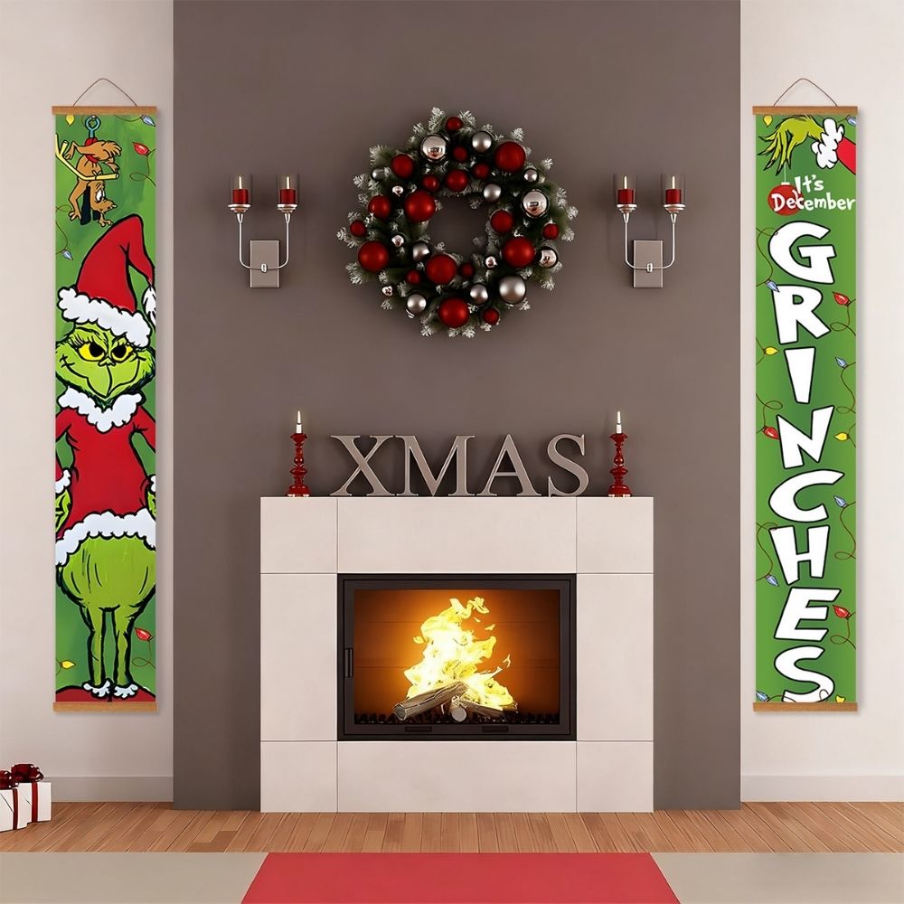 Paint by Numbers Front Door Hanging Banners - Christmas Mood